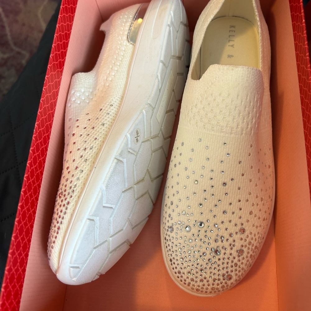 White Sparkling Women's Sneakers